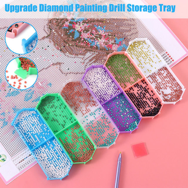 New Hot Sale Plastic Diamond Painting Tray Diamond Painting Drill Plate  Storage Tray Large Capacity Beading Plates Nail Art Tool - AliExpress